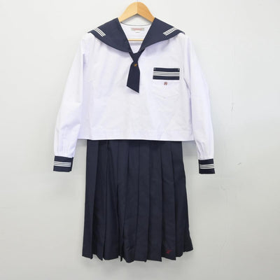 【中古】静岡県 藤枝北高等学校 女子制服 2点（セーラー服・スカート）sf029707