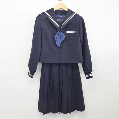 【中古】静岡県 焼津市立中学校 女子制服 2点（セーラー服・スカート）sf029722