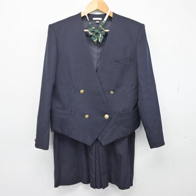 【中古】広島県 西広島福祉学院 女子制服 3点（ブレザー・スカート）sf029737