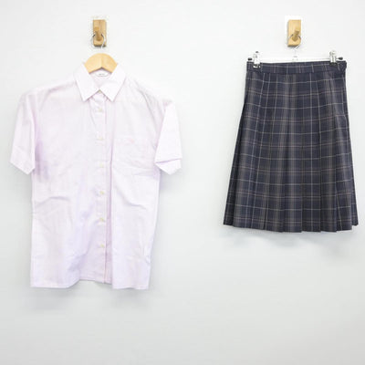 【中古】山口県 野田学園中学高等学校 女子制服 2点（シャツ・スカート）sf029748