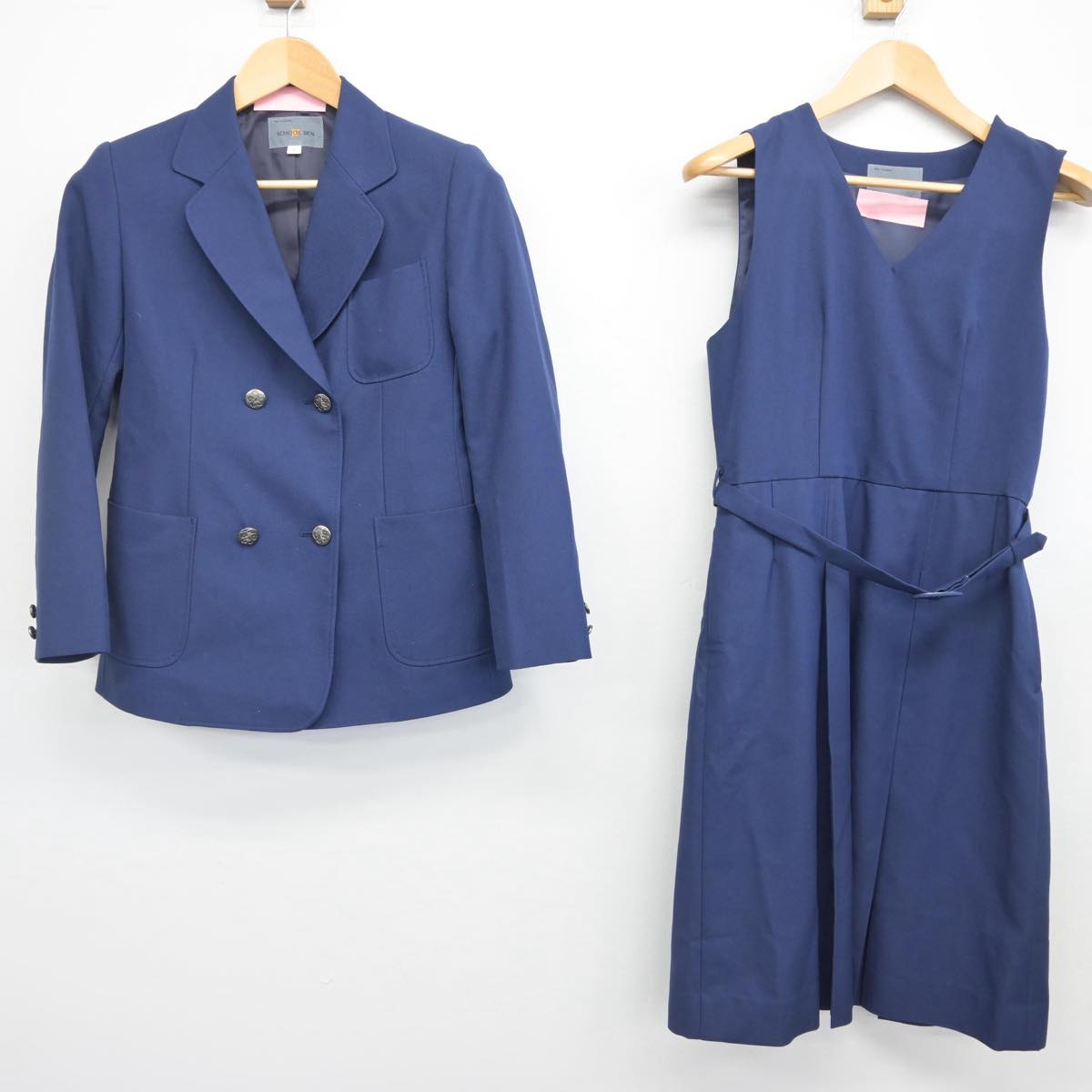 【中古】埼玉県 大井東中学校 女子制服 3点（ブレザー・ジャンパースカート）sf029749