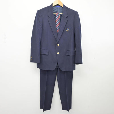 【中古】千葉県 幕張総合高等学校 男子制服 4点（ブレザー・ズボン）sf029752