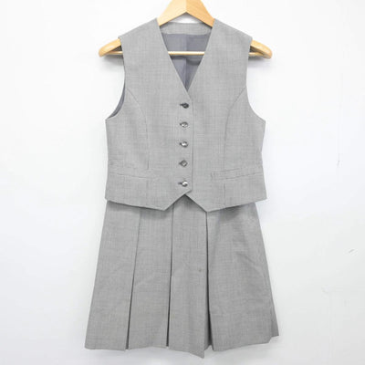 【中古】神奈川県 茅ヶ崎中学校 女子制服 2点（ベスト・スカート）sf029762