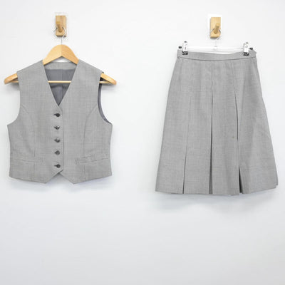 【中古】神奈川県 茅ヶ崎中学校 女子制服 2点（ベスト・スカート）sf029762