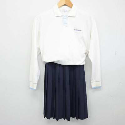 【中古】兵庫県 龍野東中学校 女子制服 2点（シャツ・スカート）sf029767