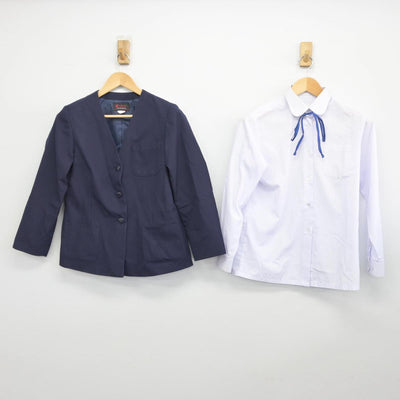 【中古】長野県 長野市立北部中学校 女子制服 4点（ブレザー・シャツ・スカート）sf029770