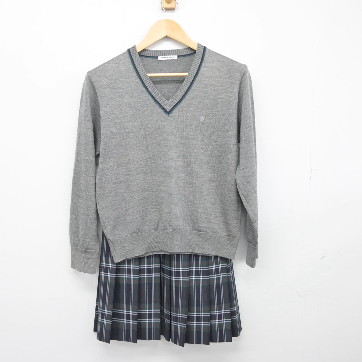 【中古】東京都 文京学院大学女子中学校・高等学校 女子制服 5点（ブレザー・ニット・スカート）sf029818