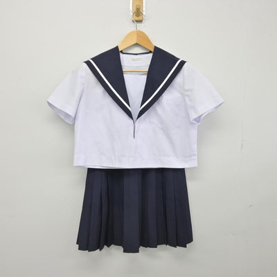 【中古】愛知県 金城学院高等学校 女子制服 2点（セーラー服・スカート）sf029821