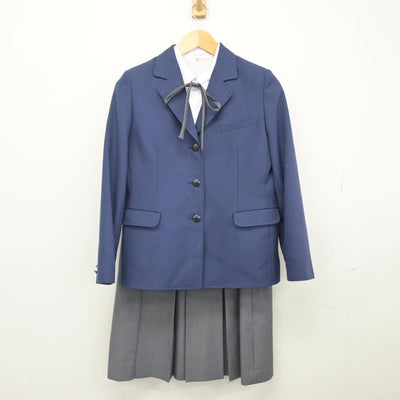 【中古】青森県 三内中学校 女子制服 4点（ブレザー・シャツ・スカート）sf029823