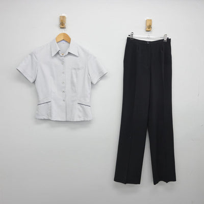 【中古】 一般事務服 女子制服 2点（シャツ・ズボン）sf029826