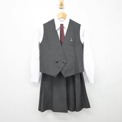 【中古】東京都 星野高等学校 女子制服 6点（ブレザー・ベスト・シャツ・スカート）sf029830