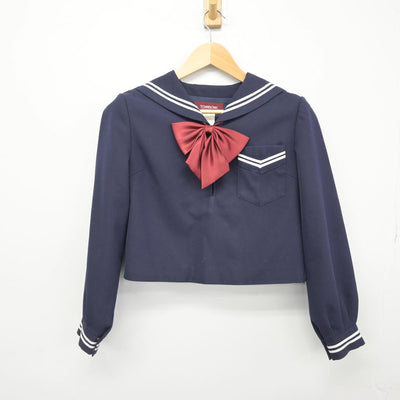 【中古】岡山県 総社西中学校 女子制服 3点（セーラー服・スカート）sf029839