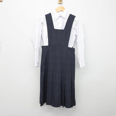 【中古】福岡県 長尾中学校/旧制服 女子制服 3点（シャツ・ジャンパースカート）sf029860