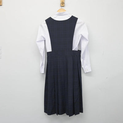 【中古】福岡県 長尾中学校/旧制服 女子制服 3点（シャツ・ジャンパースカート）sf029860