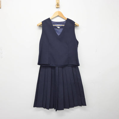 【中古】埼玉県 岡部中学校 女子制服 3点（ブレザー・ベスト・スカート）sf029866