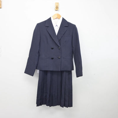 【中古】熊本県 済々黌高等学校 女子制服 3点（ブレザー・シャツ・ジャンパースカート）sf029883