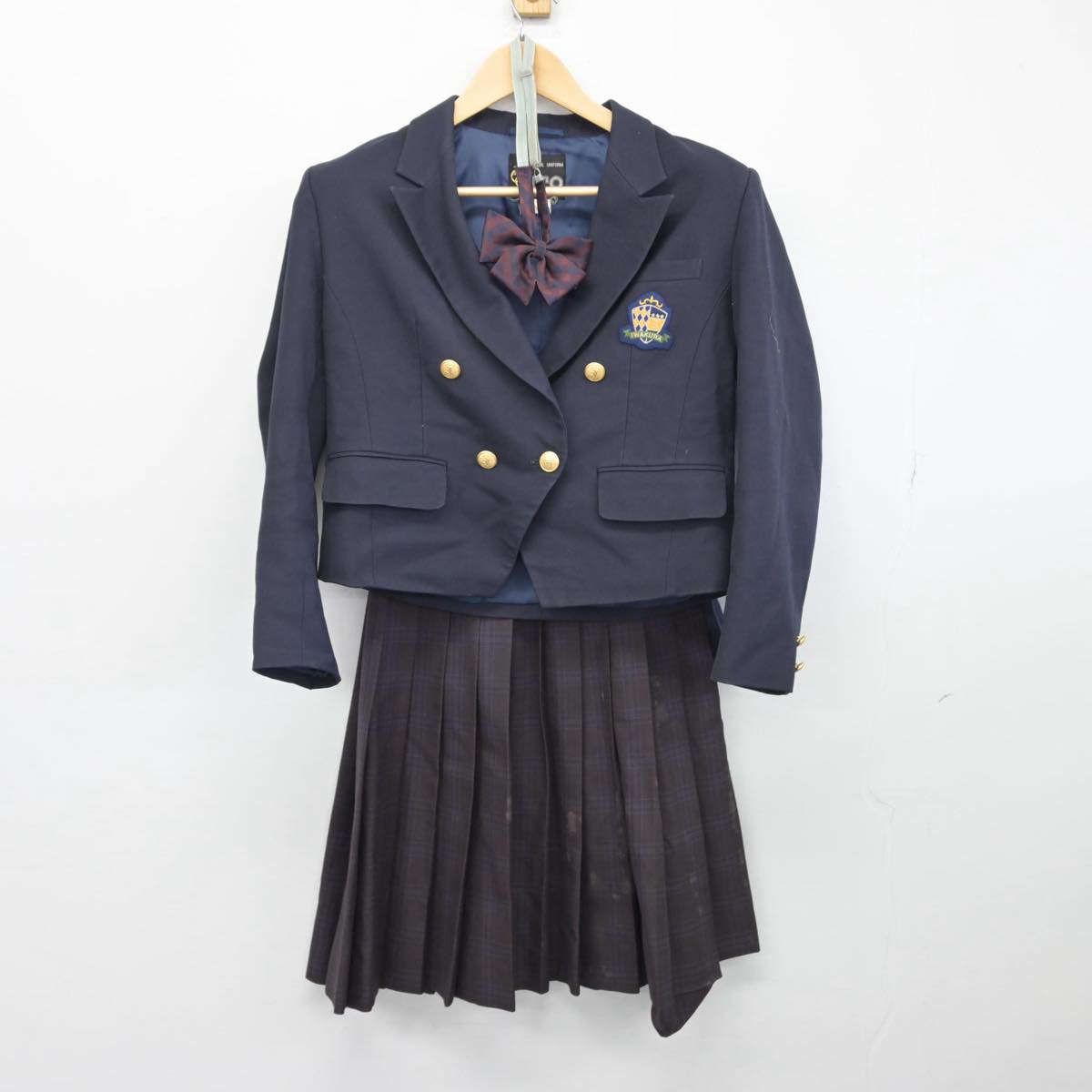 【中古】愛知県 岩倉総合高等学校 女子制服 4点（ブレザー・スカート・スカート）sf029888