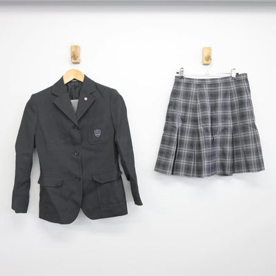 【中古】東京都 武蔵野高等学校 女子制服 4点（ブレザー・スカート）sf029889