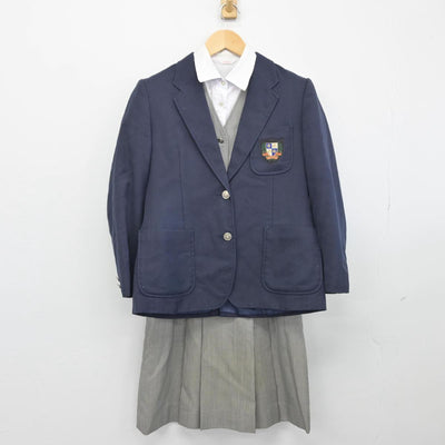 【中古】福岡県 玄界高等学校 女子制服 4点（ブレザー・シャツ・ベスト・スカート）sf029912