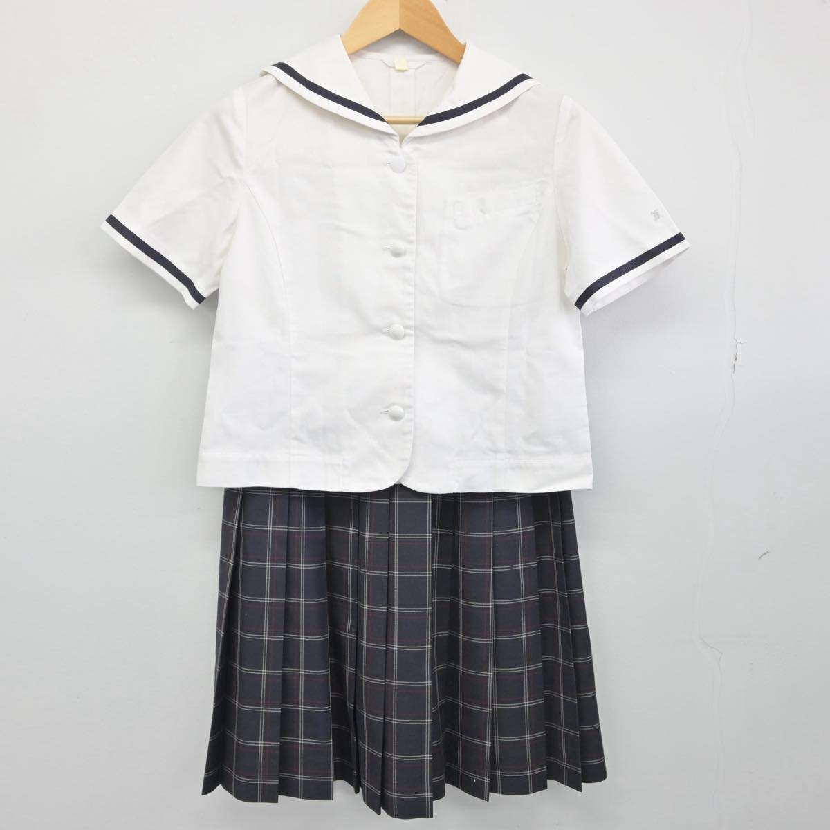 【中古】東京都 東京家政大学付属中学校 女子制服 2点（セーラー服・スカート）sf029926