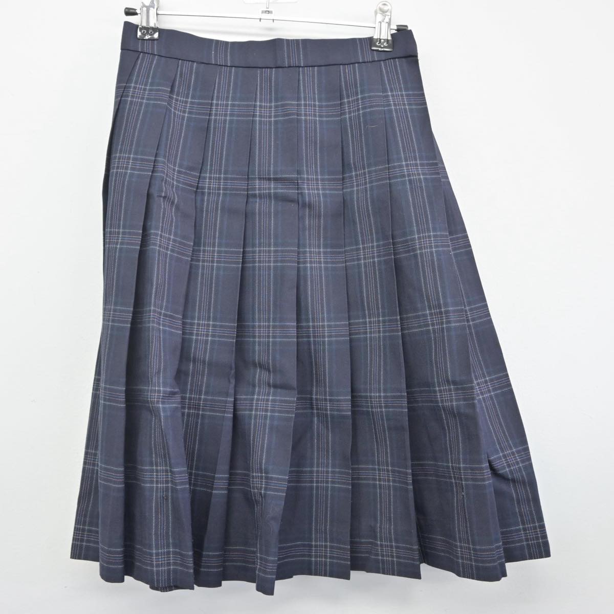 【中古】京都府 京都西山高等学校 女子制服 2点（ニットベスト・スカート）sf029928