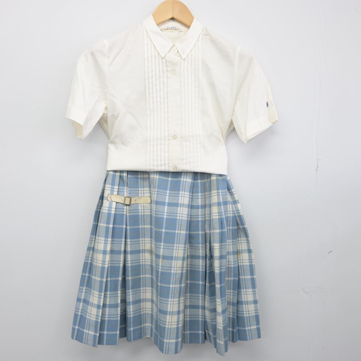 【中古】岡山県 山陽女子学園高等部 女子制服 3点（シャツ・スカート・その他アイテム）sf029940