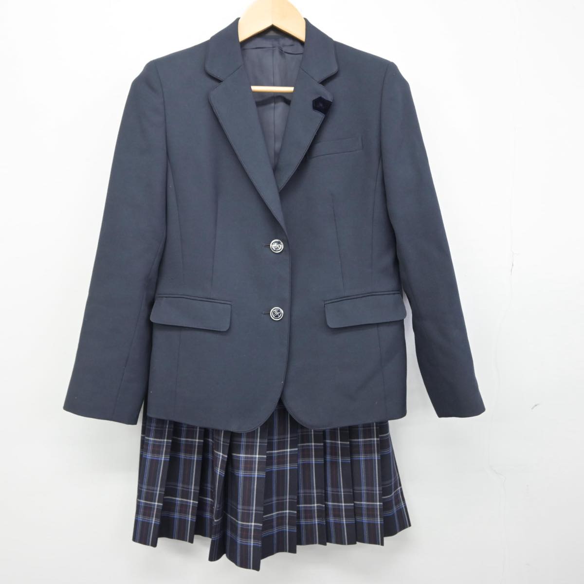 【中古】東京都 東京家政学院高等学校 女子制服 2点（ブレザー・スカート）sf029947