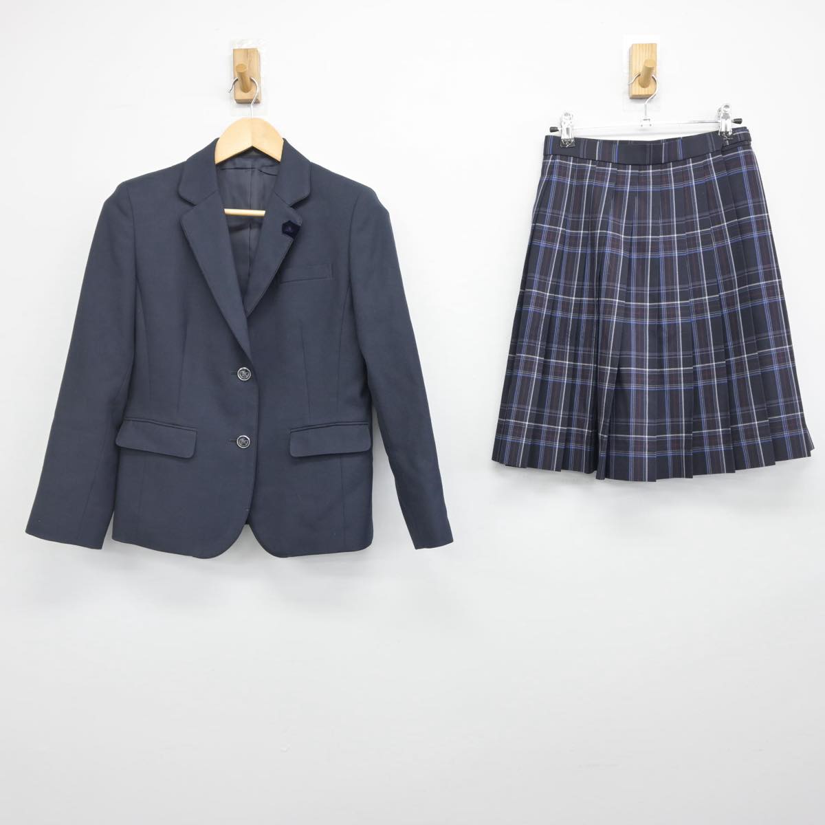 【中古】東京都 東京家政学院高等学校 女子制服 2点（ブレザー・スカート）sf029947