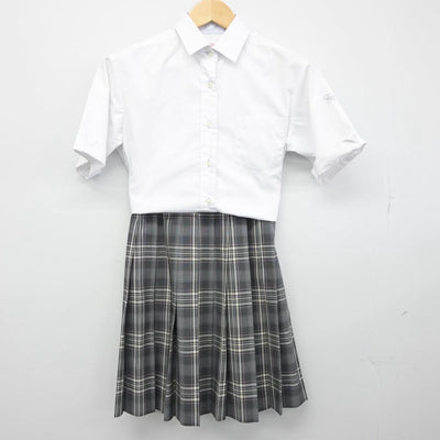 【中古】東京都 東京家政学院高等学校 女子制服 2点（シャツ・スカート）sf029948