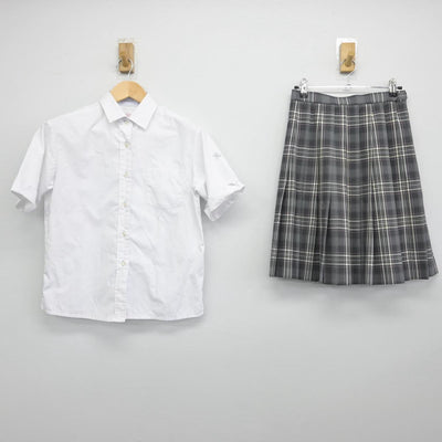 【中古】東京都 東京家政学院高等学校 女子制服 2点（シャツ・スカート）sf029948