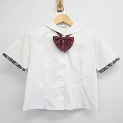 【中古】北海道 札幌日本大学高等学校 女子制服 4点（ニットベスト・シャツ・スカート）sf029950