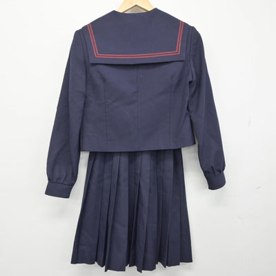 【中古】北海道 白石中学校 女子制服 4点（セーラー服・ベスト・スカート）sf029954