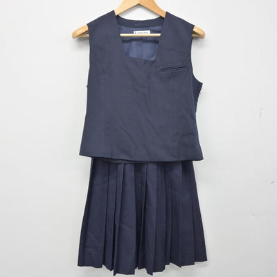 【中古】北海道 白石中学校 女子制服 4点（セーラー服・ベスト・スカート）sf029954