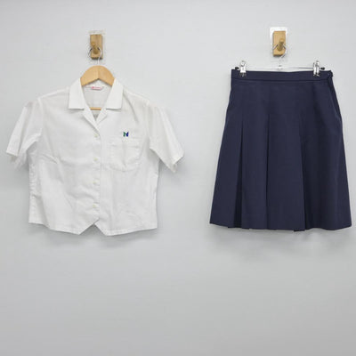 【中古】広島県 広島総合教育専門学校 女子制服 2点（シャツ・スカート）sf029956