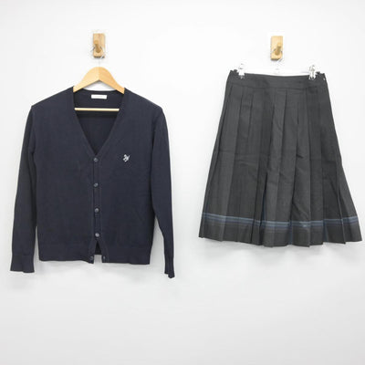 【中古】東京都 東村山西高等学校 女子制服 2点（ニット・スカート）sf029959