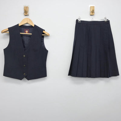 【中古】埼玉県 花咲徳栄高等学校 女子制服 2点（ベスト・スカート）sf029962