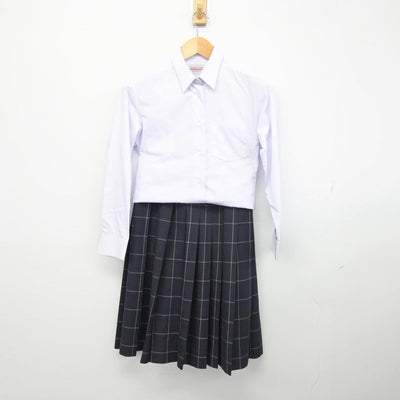 【中古】千葉県 船橋市立三田中学校 女子制服 2点（シャツ・スカート）sf029972