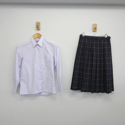 【中古】千葉県 船橋市立三田中学校 女子制服 2点（シャツ・スカート）sf029972