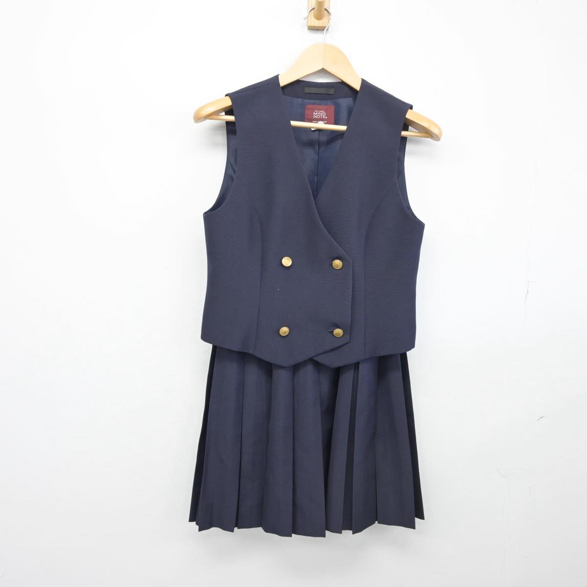 【中古】埼玉県 新座総合技術高等学校 女子制服 2点（ベスト・スカート）sf029989