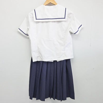 【中古】愛媛県 久米中学校 女子制服 2点（セーラー服・スカート）sf030000