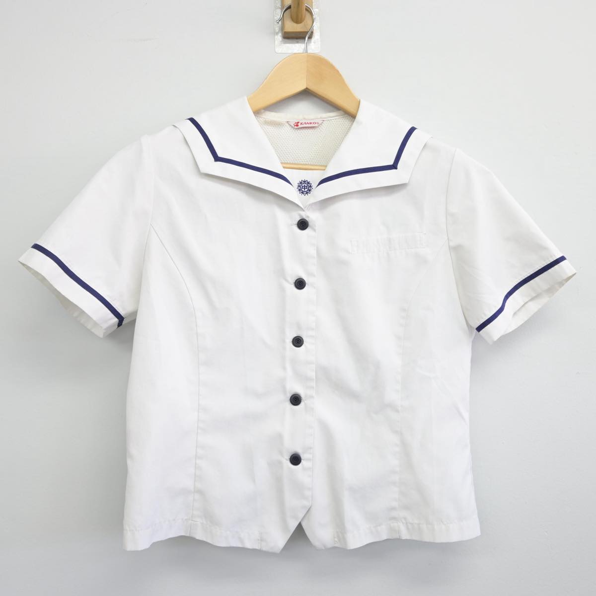 【中古】愛媛県 久米中学校 女子制服 2点（セーラー服・スカート）sf030000