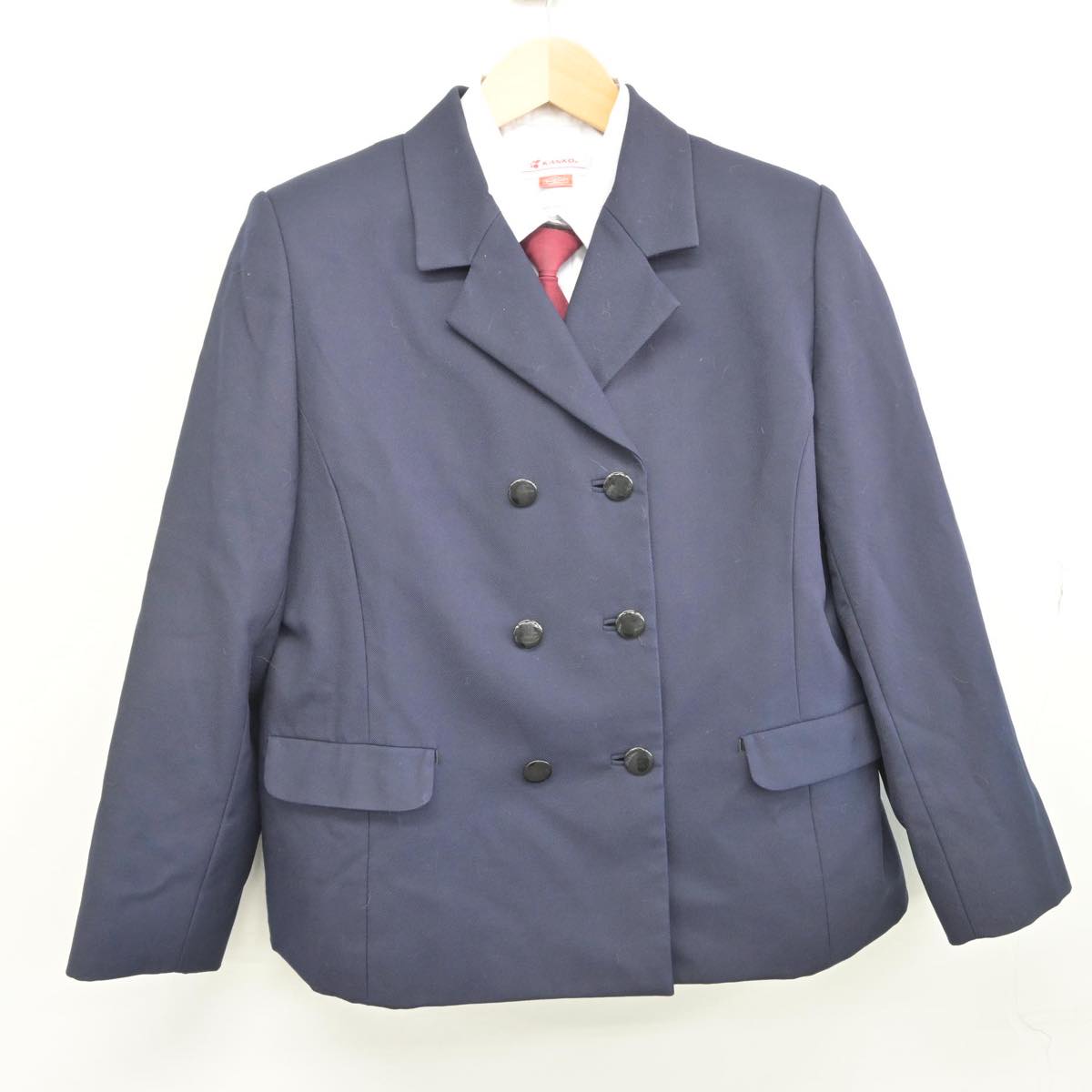 【中古】愛媛県 松山北高等学校 女子制服 5点（ブレザー・シャツ・ベスト）sf030002