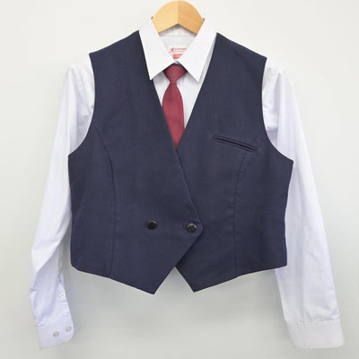 【中古】愛媛県 松山北高等学校 女子制服 5点（ブレザー・シャツ・ベスト）sf030002