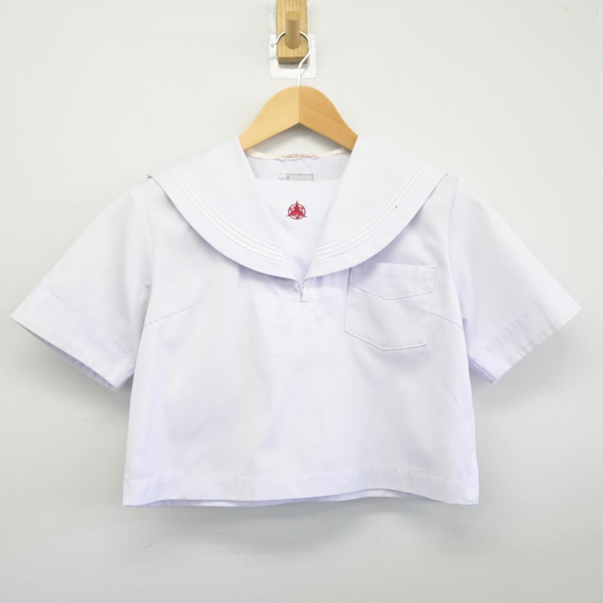 【中古】福岡県 新宮高等学校 女子制服 2点（セーラー服・スカート）sf030012