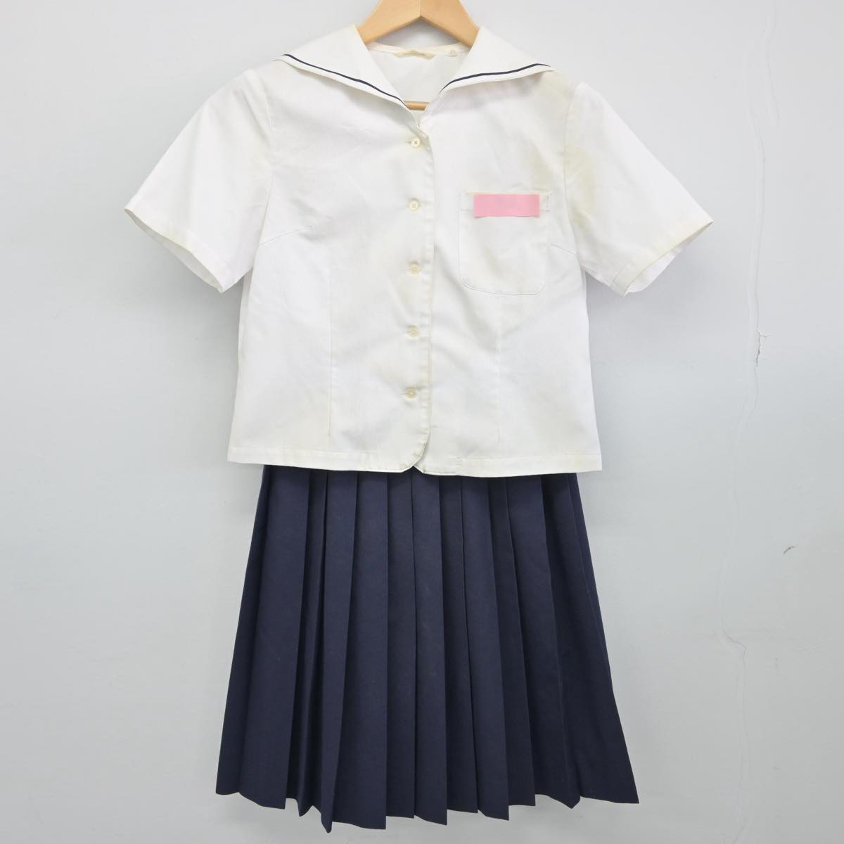 【中古】福岡県 自由ヶ丘中学校 女子制服 3点（セーラー服・スカート）sf030025