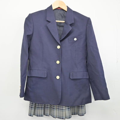 【中古】宮城県 石巻市立女子商業高等学校 女子制服 4点（ブレザー・ニット・スカート）sf030026