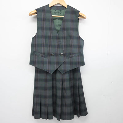 【中古】茨城県 谷和原中学校 女子制服 4点（ブレザー・ベスト・スカート）sf030032