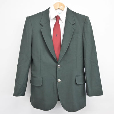 【中古】茨城県 谷和原中学校 男子制服 5点（ブレザー・シャツ・ズボン）sf030033