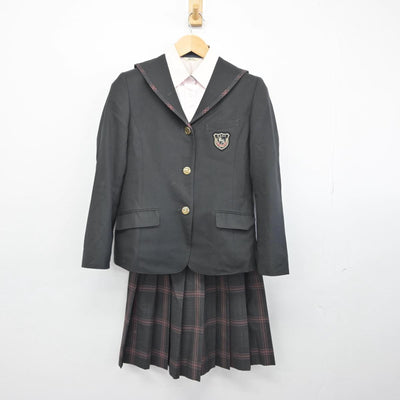 【中古】福岡県 九州産業大学附属九州産業高等学校 女子制服 3点（ブレザー・シャツ・スカート）sf030073