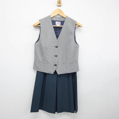 【中古】鹿児島県 松陽高等学校 女子制服 4点（ブレザー・ベスト・スカート）sf030078